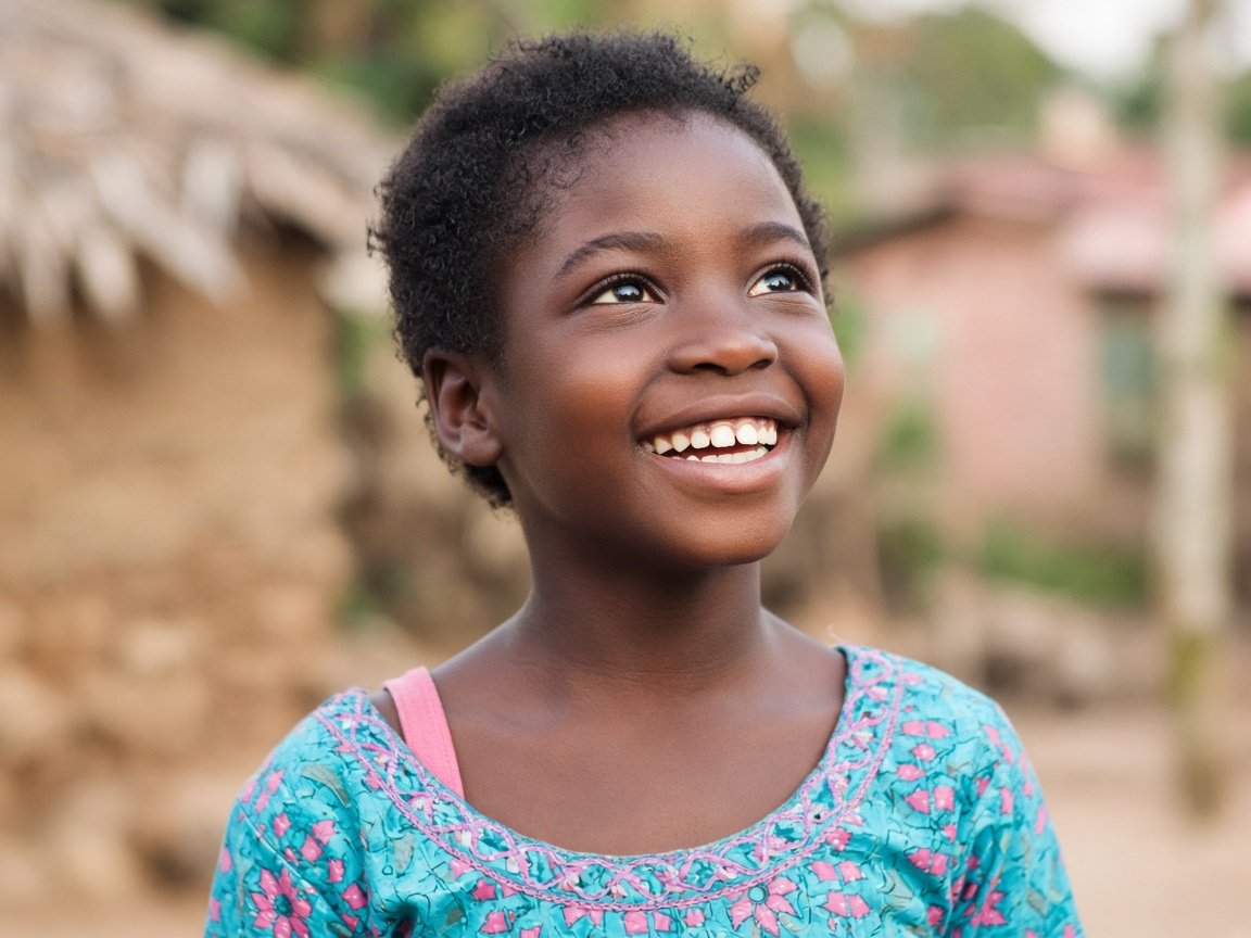 Jeune fille africaine, symbole d’espoir et de santé